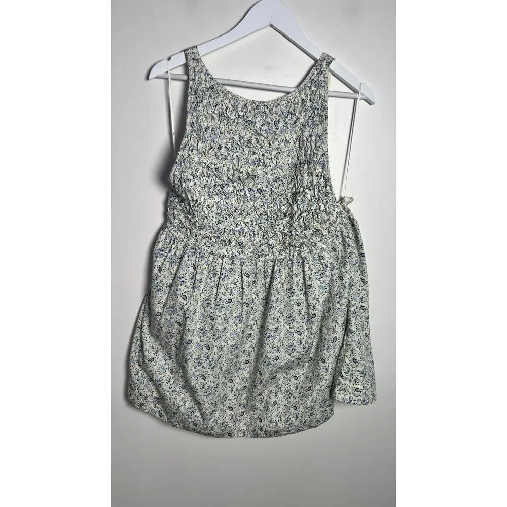 Free People Petunia Mini Dress Size Large Smocked Ditsy Floral Boho Sundress EUC - Picture 5 of 12